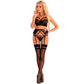 LIVCO CORSETTI FASHION - MORIDAM LC 90552 BH + STRÄPSBÄLTE + TROSA NEGRO L/XL