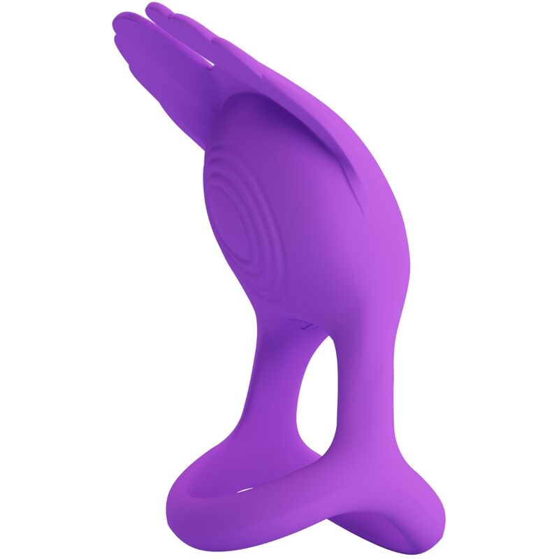 PRETTY LOVE - SILAS VIBRERANDE PENISRING 7 VIBRATIONER LILA SILIKON
