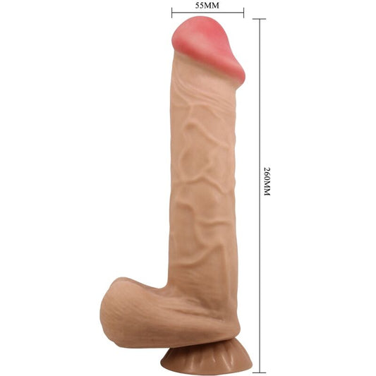 PRETTY LOVE - REALISTISK DILDO MED GLIDANDE HUD SUGPROPP NUDE 26 CM