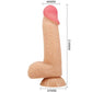 PRETTY LOVE - REALISTISK DILDO MED GLIDANDE HUD SUGKOPP NUDE 20,6 CM