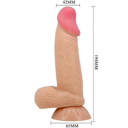 PRETTY LOVE - SLIDING SKIN SERIES REALISTISK DILDO MED SKJUVBAR HUD SUGKOPP 19,4 CM