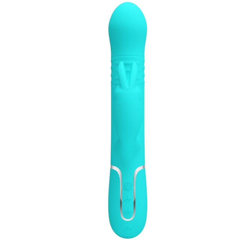 PRETTY LOVE - COALE KANINVIBRATOR PÄRLOR AQUA GRÖN