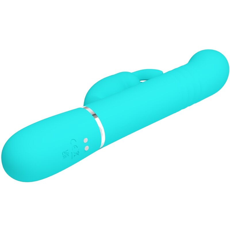 PRETTY LOVE - COALE KANINVIBRATOR PÄRLOR AQUA GRÖN