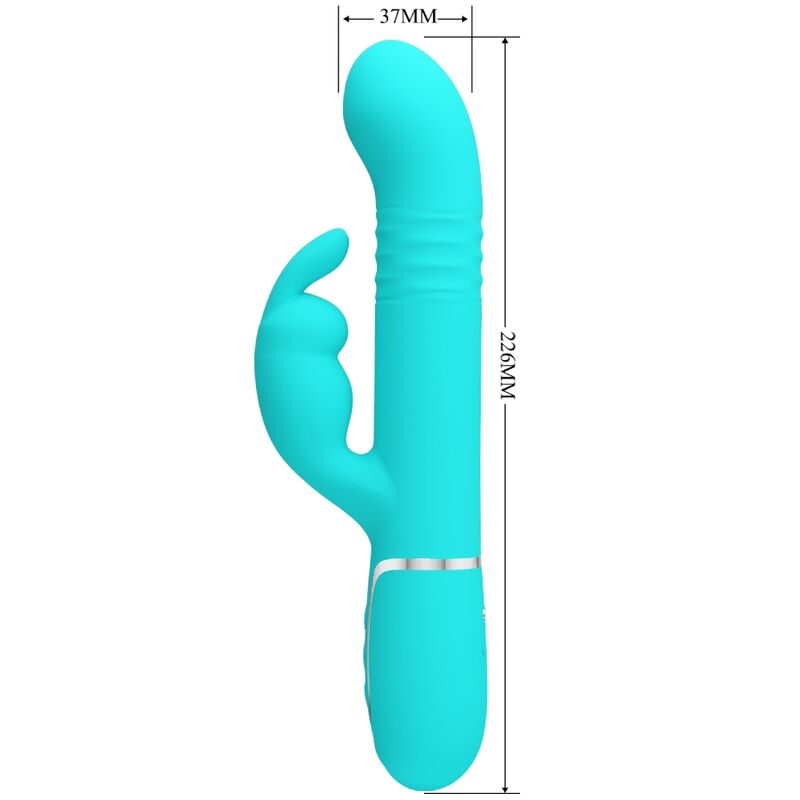 PRETTY LOVE - COALE KANINVIBRATOR PÄRLOR AQUA GRÖN
