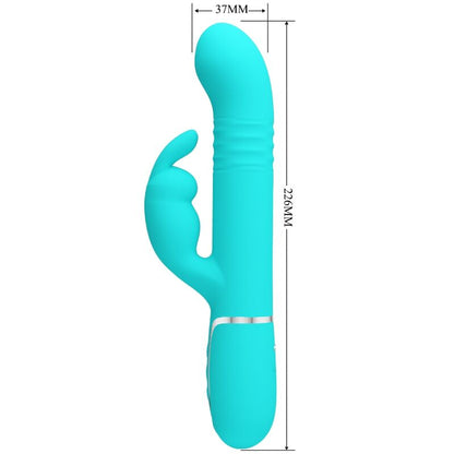 PRETTY LOVE - COALE KANINVIBRATOR PÄRLOR AQUA GRÖN