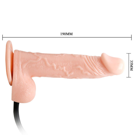 DANS - REALISTISK UPPBLÅSBAR DILDO MED SUGKOPPA 15 CM