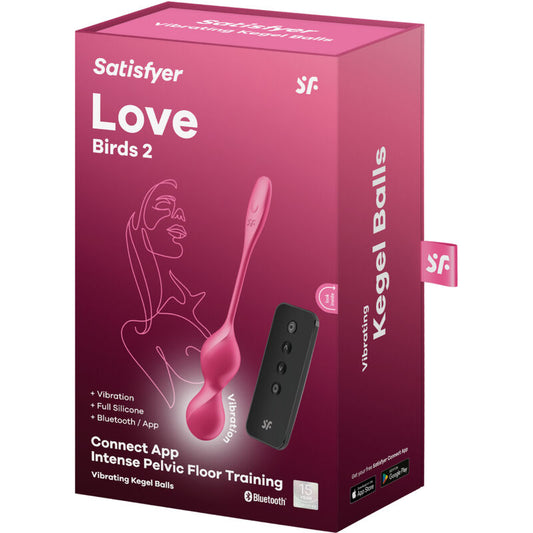 SATISFYER - LOVE BIRDS 2 VIBRERANDE KEGELBOLLAR + GRATIS APP