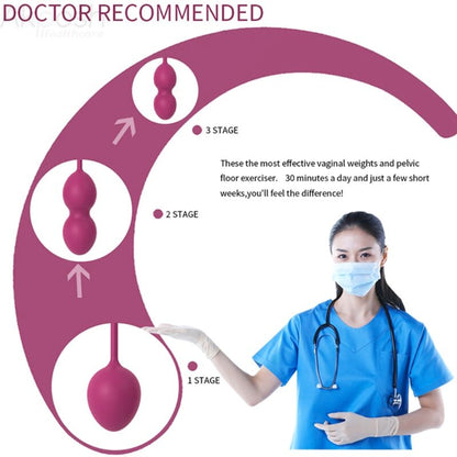 ARMONY - ANABIOS VAGINALHANTEL 3 NIVÅER BURGUNDY