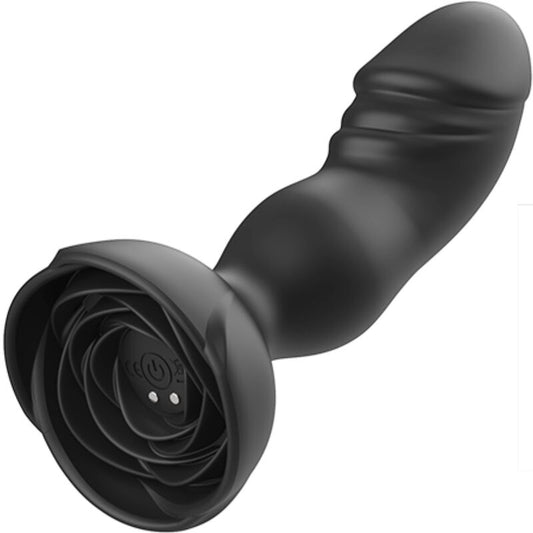ARMONY - EXTREME A BLOOM ROSE VIBRATOR &amp; ANALPLUGG FJÄRRKONTROLL SVART
