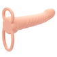 CALEXOTICS - MAXX RIBBED DUBBEL PENETRATOR 10 VIBRATIONER FLESH