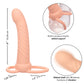 CALEXOTICS - MAXX RIBBED DUBBEL PENETRATOR 10 VIBRATIONER FLESH