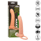 CALEXOTICS - MAXX RIBBED DUBBEL PENETRATOR 10 VIBRATIONER FLESH