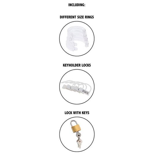 HIDDEN DESIRE - EXTREM KYSKHET KUKBUR JUSTERBAR I AKRYL, KLAR