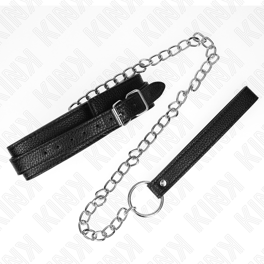 KINK - ORMMÖNSTER HALSBAND MED KOPPEL 65 CM