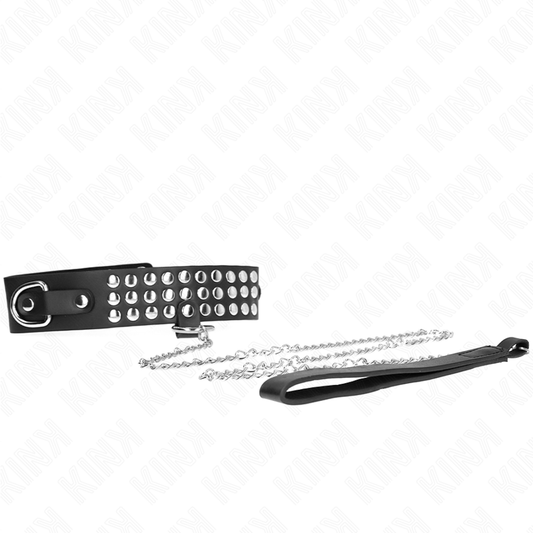 KINK - HALSBAND MED AMBAND 65 CM MED GLÄNSANDE JUSTERBAR 37-42 CM X 5,3 CM