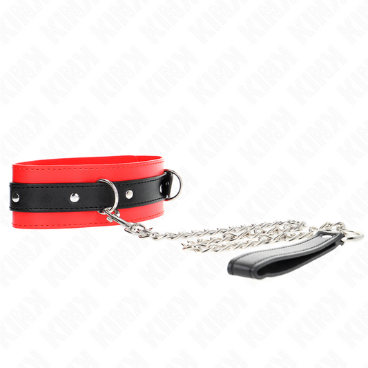 KINK - HALSBAND MED SKÄRP 65 CM MED ARM RÖD 54 X 4,5 CM