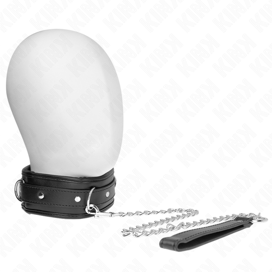 KINK - HALSBAND MED SVAMPFÄRGAD LÄDERARM MODELL 3 JUSTERBAR 37-54 CM X 3 CM