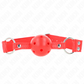 KINK - COMPLETE RED HOLLOW HARD BALL GAG 62 x 2 CM