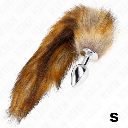 KINK - ANALPLUGG STORLEK S 7 X 3 CM MED SYNTETISK SVANS 40 CM BRUN