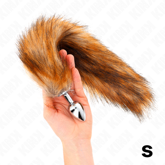 KINK - ANALPLUGG STORLEK S 7 X 3 CM MED SYNTETISK SVANS 40 CM BRUN