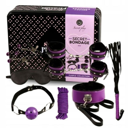 SECRETPLAY - BDSM SET 8PCS PURBLE /BLACK - Kink&Play