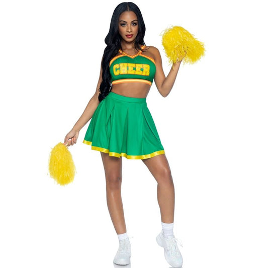 LEG AVENUE - KOSTYM CHEERLEADER GRÖN M/L
