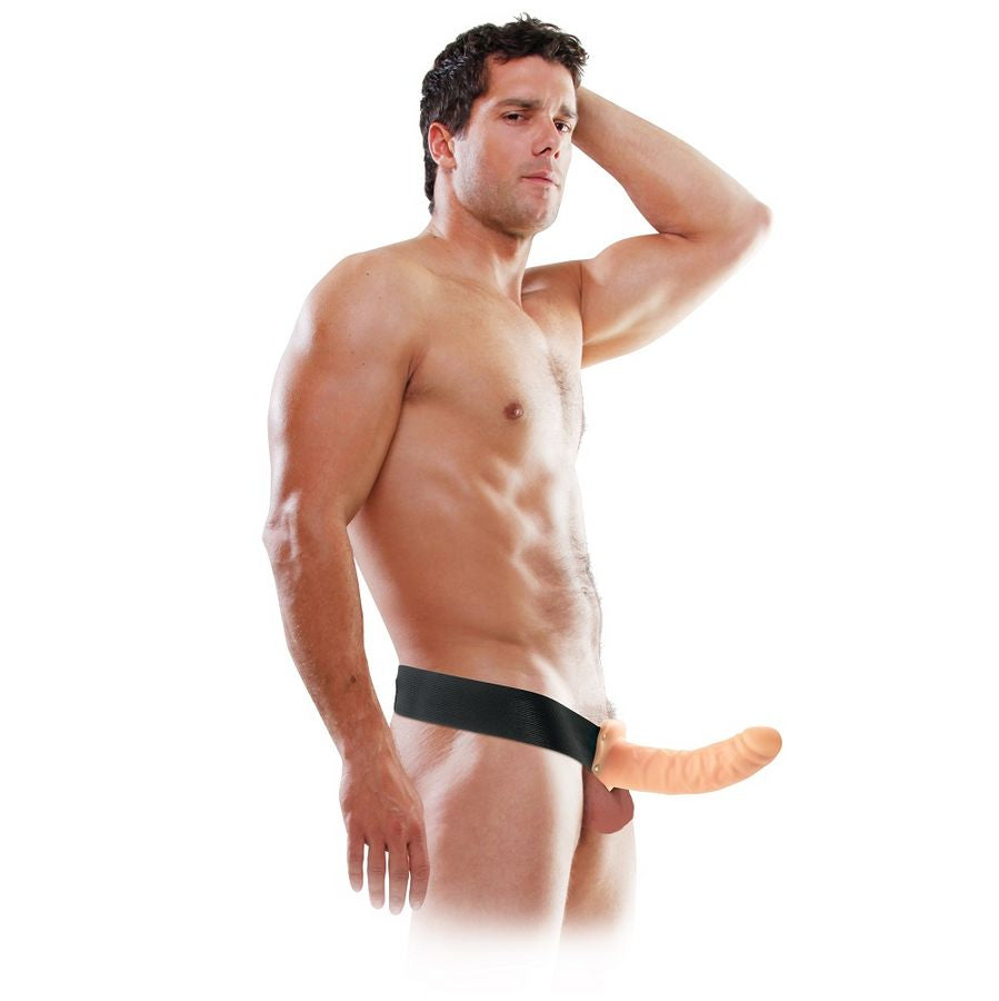 FETISH FANTASY SERIES - 19 CM HOLLOW STRAP-ON NATURAL - Kink&Play