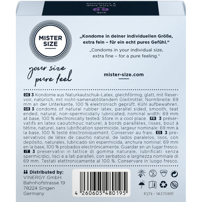 MISTER SIZE - KONDOM STORLEK XXXL 69 MM (3 ENHETER)