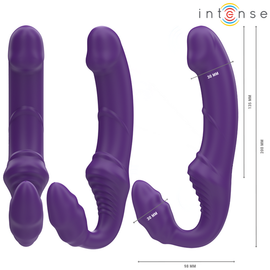 INTENSE - JILL DUBBELVIBRATOR 20 CM LILA FJÄRRKONTROLL