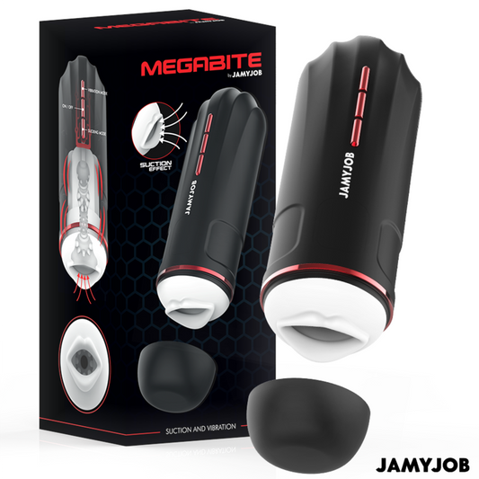 JAMYJOB - MEGABITE AUTOMATISK MUNMASTURBATOR 5 LÄGEN SOM STIMULERAR VÅGOR OCH VIBRATIONER