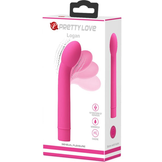 PRETTY LOVE - LOGAN G-PUNKTSVIBRATOR 10 VIBRATIONER ROSA