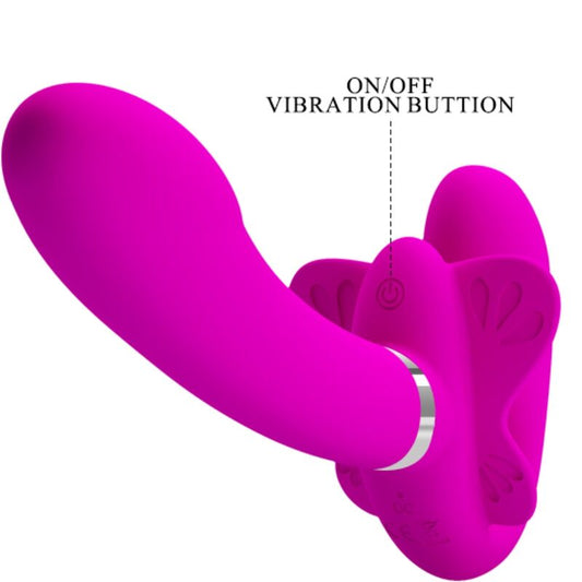 PRETTY LOVE - VALERIE DUBBEL STRAP-ON VIBRATOR 12 VIBRATIONER LILA
