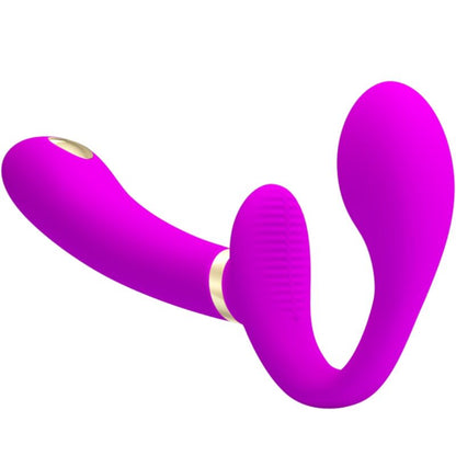 PRETTY LOVE – THUNDERBIRD DUBBEL STRAP-ON VIBRATOR FJÄRRKONTROLL LILA