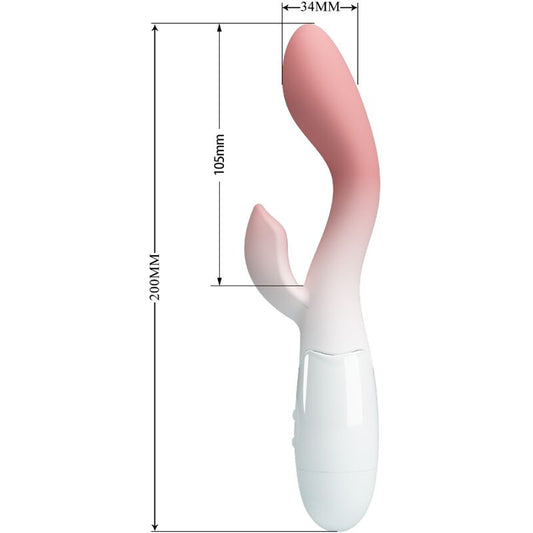 PRETTY LOVE - LJUS G-PUNKTSVIBRATOR + KLITORISSTIMULATOR 30 VIBRATIONER ROSA