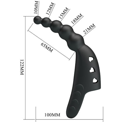 PRETTY LOVE - JORDIN FINGERVIBRATOR 10 VIBRATIONER SVART