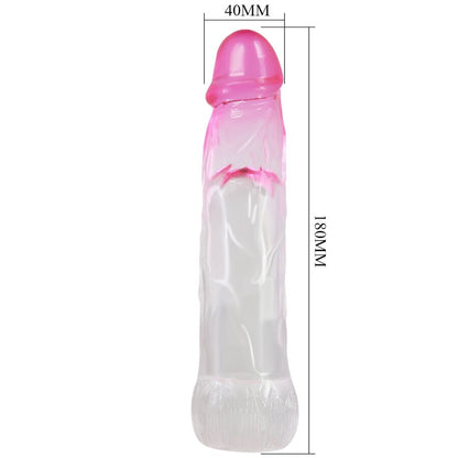 PRETTY LOVE - NERON REALISTIC 6 CM ENLARGEMENT SHEATH FOR  PENIS PINK