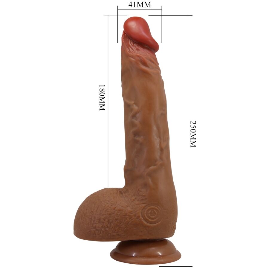 BAILE - BEAUTIFUL WILKS REALISTISK VIBRATOR MED 5 INSTÄLLNINGAR 25 CM MULATT
