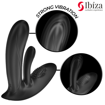 IBIZA - BÄRBAR VIBRATOR MED G-PUNKTS- OCH KLITORISSTIMULERING OCH FJÄRRKONTROLL