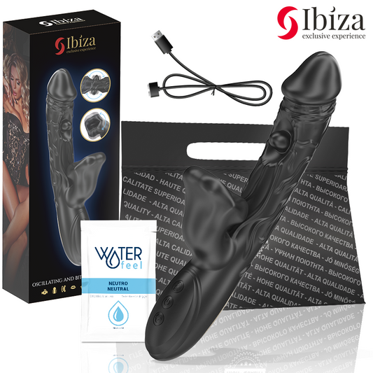 IBIZA – VIBRATOR OCH KLITORISSTIMULATOR MED BETT- OCH ROTATIONSEFFEKT