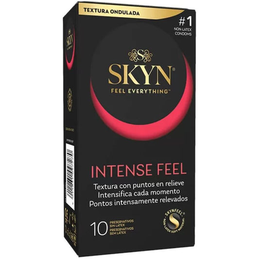 SKYN - INTENSE FEEL TEXTURERAD KONDOM MED VÅGIG DESIGN 10-PACK