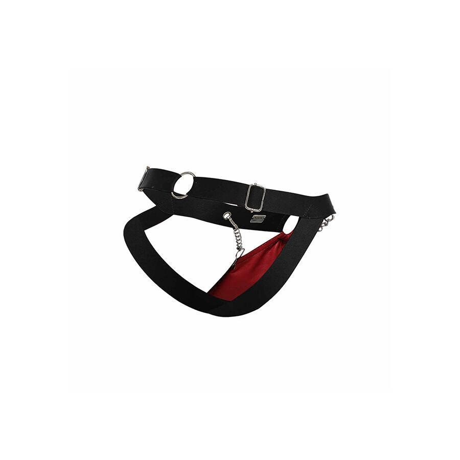 MOB - DUNGEON RÖD JOCKSTRAP MED KEDJOR ONE SIZE