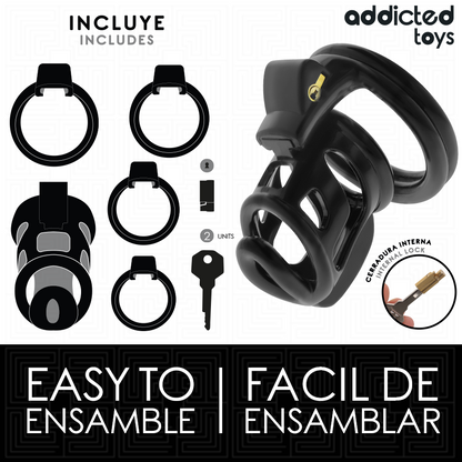ADDICTED TOYS LOCKED - GILDEN CAGE SILICONE PENIS CAGE 8.5 CM
