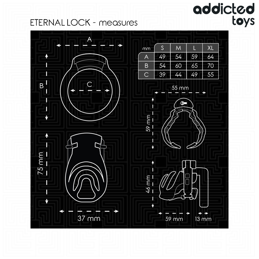 ADDICTED TOYS LOCKED - ETERNAL LOCK PENISBUR 9 CM