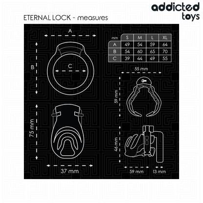 ADDICTED TOYS LOCKED - ETERNAL LOCK PENISBUR 9 CM