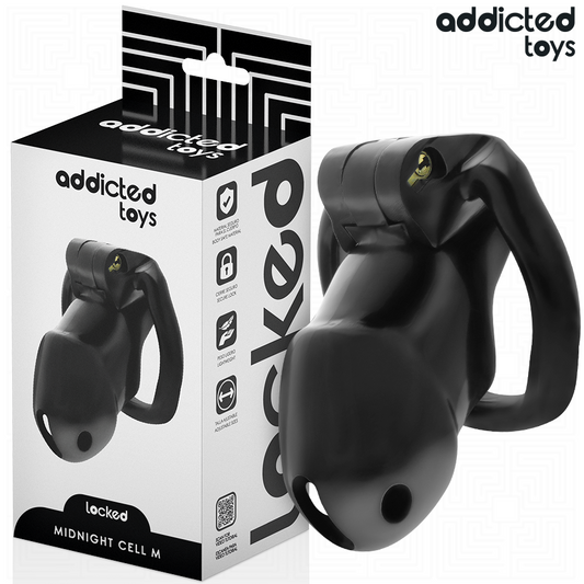 ADDICTED TOYS LOCKED - MINDNIGHT CELL PENIS CAGE SIZE M