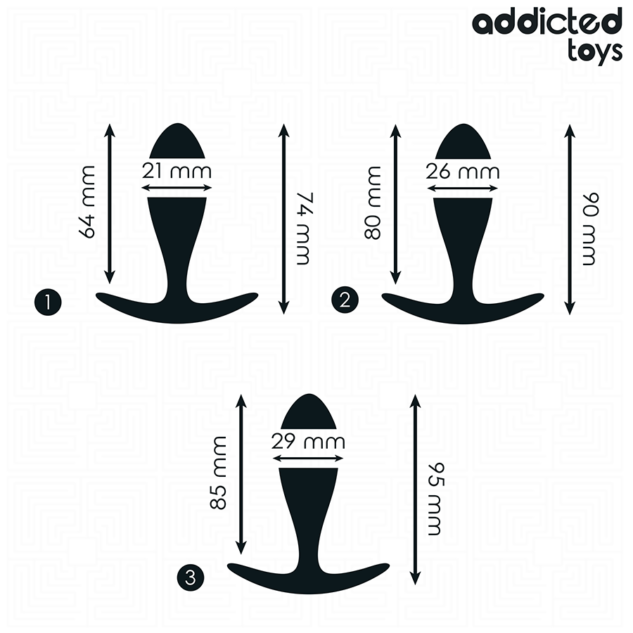 ADDICTED TOYS - SET MED 3 ANALPLUGGAR I SILIKON MODELL 2