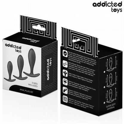 ADDICTED TOYS - SET MED 3 ANALPLUGGAR I SILIKON MODELL 2