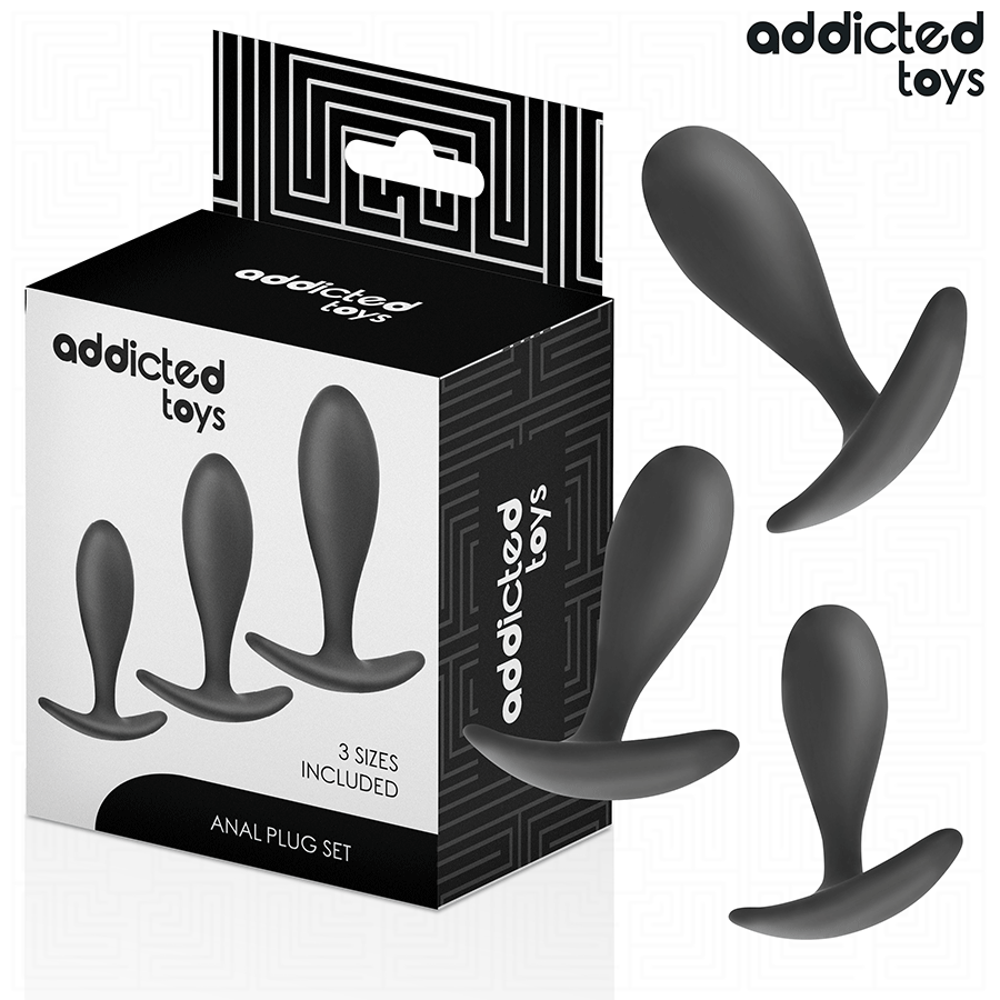 ADDICTED TOYS - SET MED 3 ANALPLUGGAR I SILIKON MODELL 2