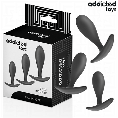 ADDICTED TOYS - SET MED 3 ANALPLUGGAR I SILIKON MODELL 2