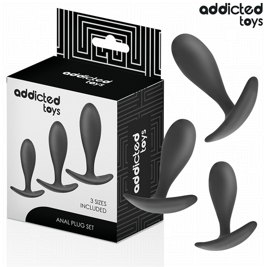 ADDICTED TOYS - SET OF 3 ANAL PLUG SILICONE MODEL 2